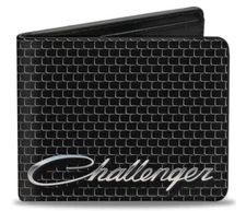 NWT Buckle-Down DODGE CHALLENGER Men's Back Wallet - Black Brick Design