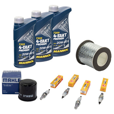 Set 3L Öl Wartung für Yamaha XJ 600 XJ600 1992-03 Luftfilter Ölfilter Zündkerzen