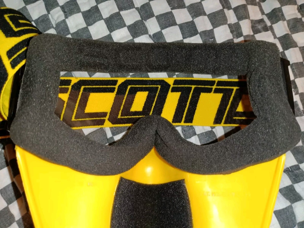 Vintage SCOTT USA 89 Goggles mask Motocross mx black/ yellow Guard