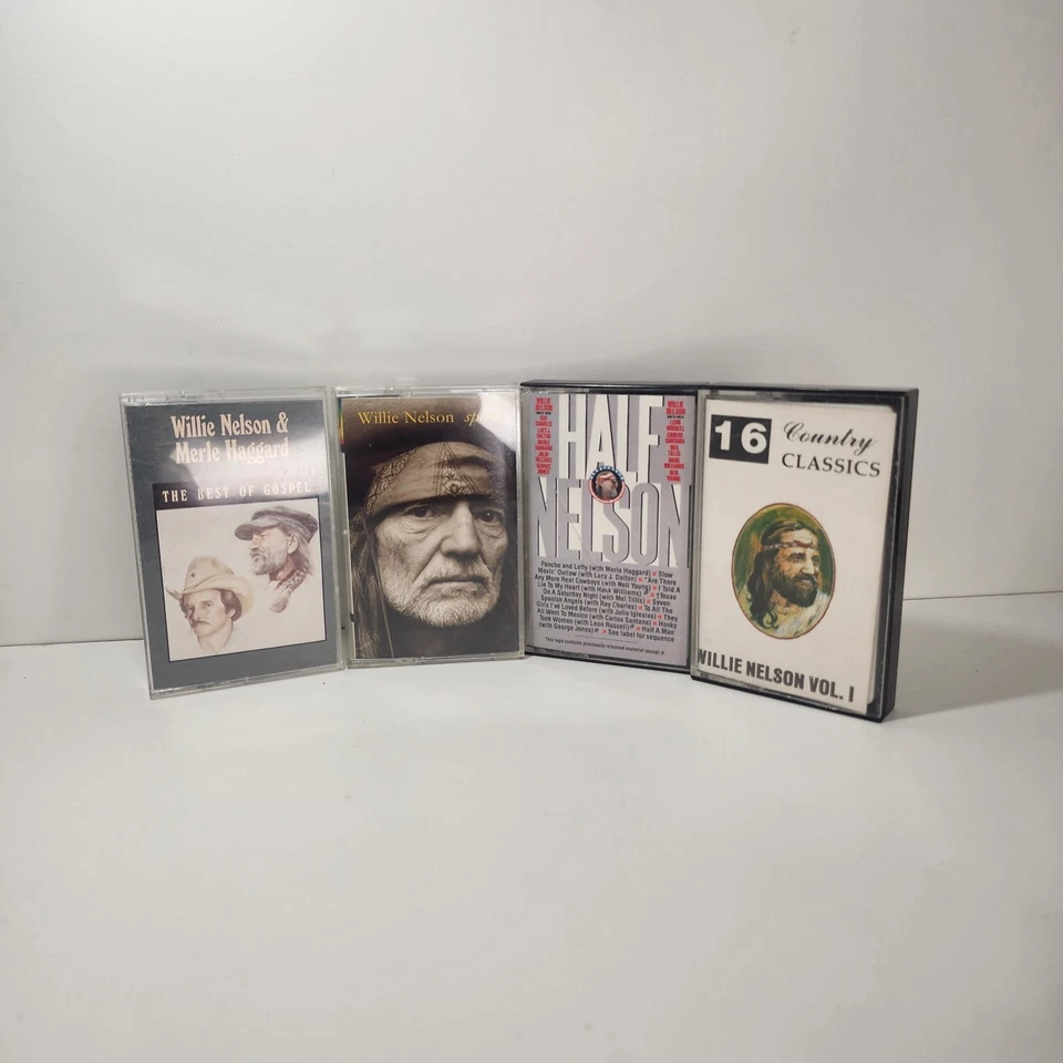 Willie Nelson Casset Tape Bundle, Great Condition 4 Items Foto 2 de 3
