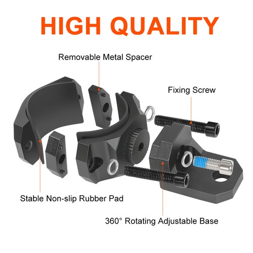 2Pcs UTV Flag Whip Light Mount Bracket For RZR Can Am 4WD ATV 1.75"-2" Roll Bar - Picture 3 of 10