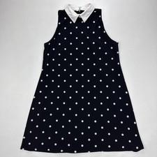 Lauren Ralph Lauren Dress Women Polka Dot Black White Collar Business Preppy
