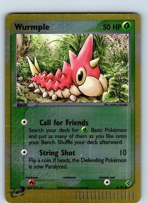 Pokémon TCG Wurmple EX Dragon 81/97 Reverse Holo