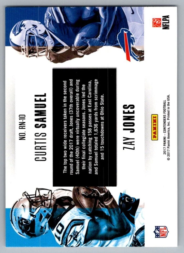 2017 Panini Contenders Round Numbers Curtis Samuel/Zay Jones Carolina - Image 2 of 2