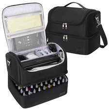 Large Tattoo Travel Case for 54 Bottles Supplies - Double-Layer Organizer Bag
