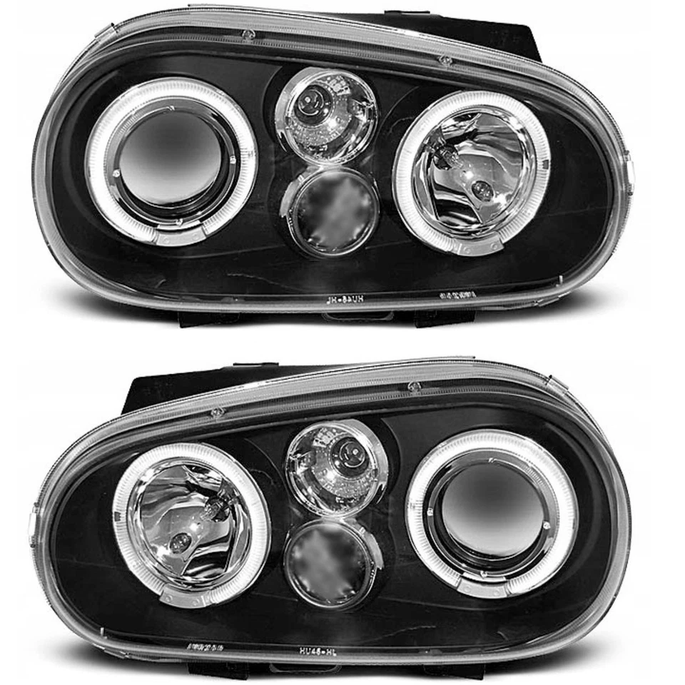 LED Angel Eyes Scheinwerfer für VW Golf IV 4 schwarz inkl NSW 09.1997-09.2003 - Bild 3 von 4