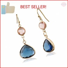 Desnuage Sapphire Blue Earrings Dangle Handmade Aquamarine Blue Topaz Earrings D