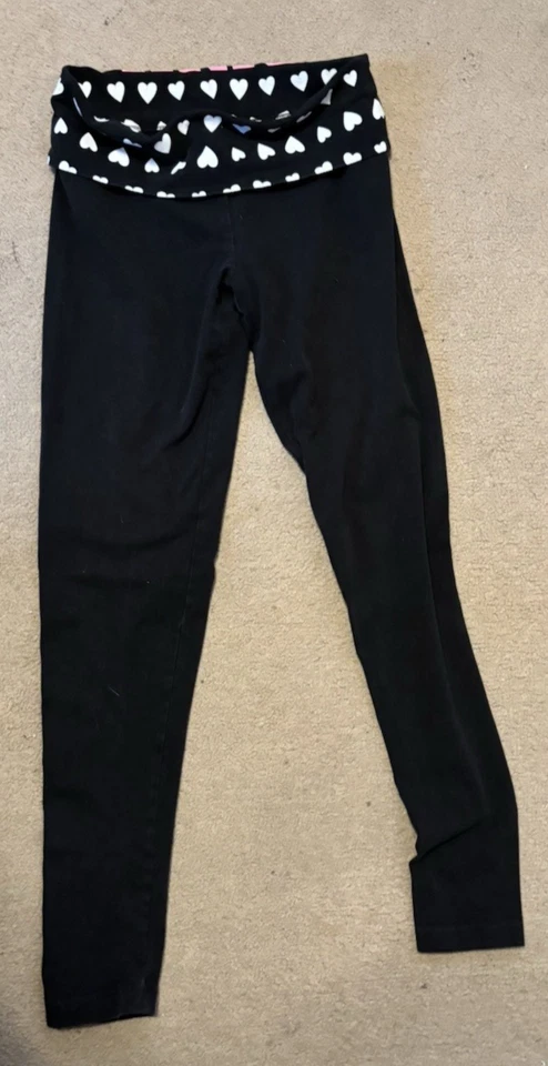 PANTALONES DE YOGA VINTAGE Y2K VICTORIAS SECRET ROSA CORAZÓN PLIEGUE S P. Foto 4 de 4