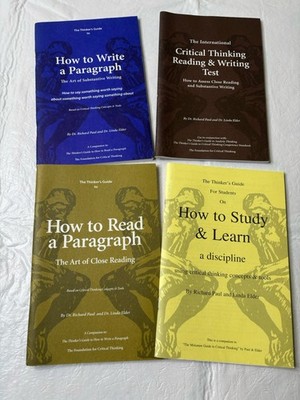 Lot x 4 The Thinker's Guide To Study Read Write Think