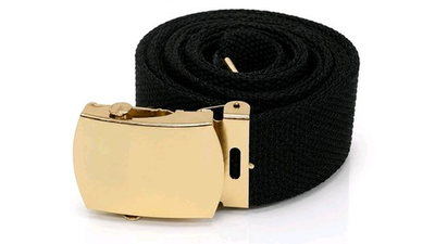 #ad Military Canvas Web Belt Adjustable Gold Buckle 56inch Buy 2 Get 1 Free $9.95