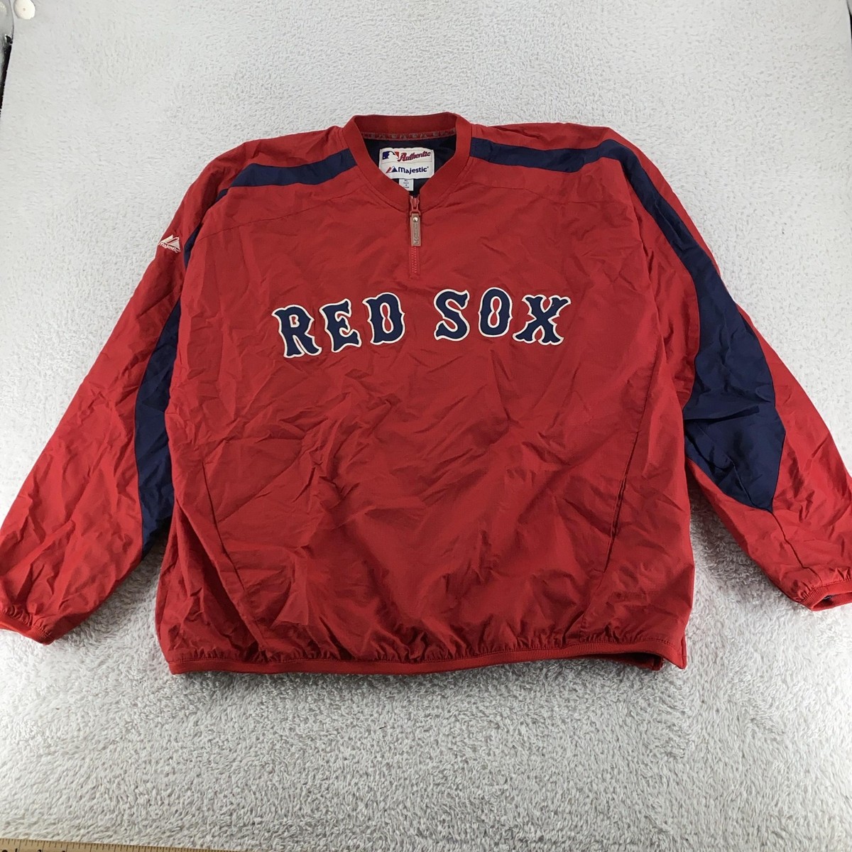 Boston Red Sox Majestic Lined Windbreaker Jacket Mens XL MLB