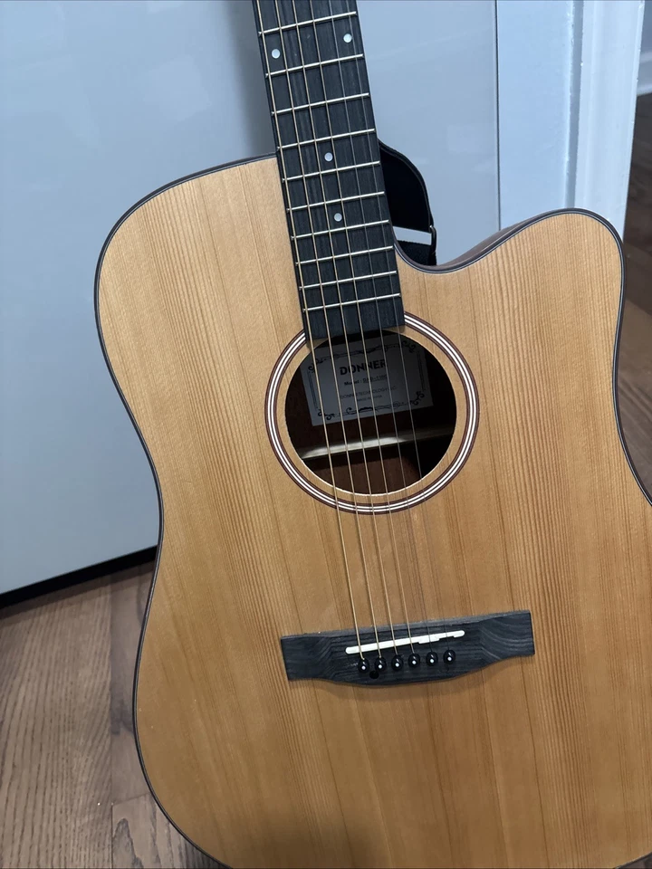 Donner DAG-1C Acoustic Guitar 41" Full Size Cutaway Mahogany Wood + Bag - Image 2 of 4