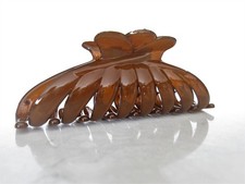 Large amber brown hair claw clip for thick hair