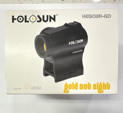 Holosun HE503R-GD Gold Dot Sight 2MOA Dot & 65MOA Circle