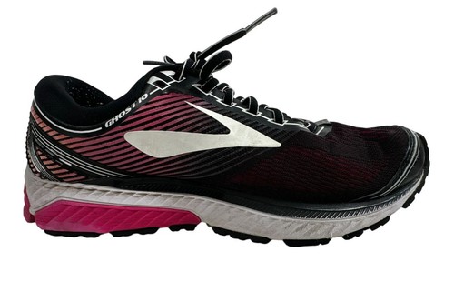 Brooks Ghost 10 Black & Red Athletic Shoe Women 10
