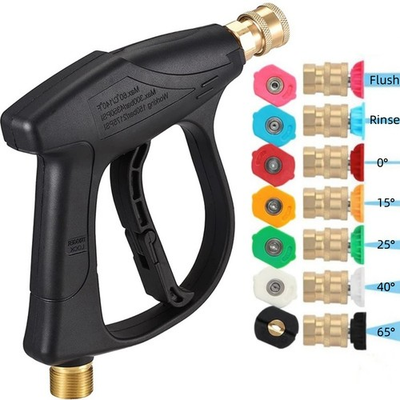 #ad 1 4quot; High Pressure Washer Gun 4350 PSI Car Wash Foam Spray Short Wand 7 Nozzle $20.99