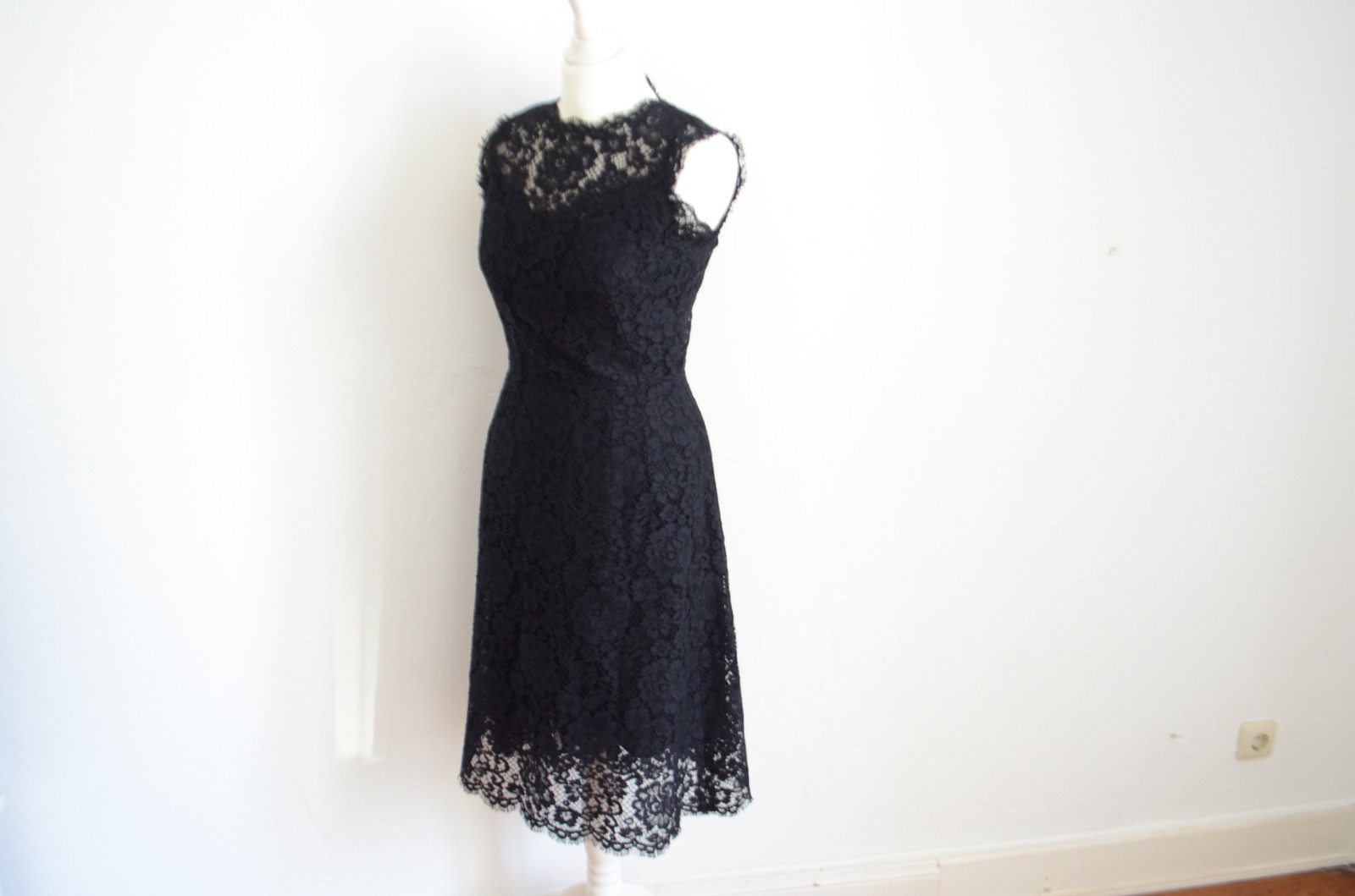 DOLCE & GABBANA dress lace NEW D 36 IT 42 black midi dress beautiful image 3
