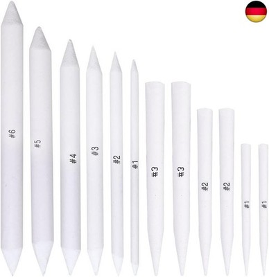 kuou 12 Stück Mischen Papierwischer, 6 Stück Blending Stumps+6 Stück To