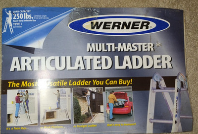 Werner M1-6-12ft Reach Multi-Position Ladder 250 Load Capacity. Up to 18 Positio