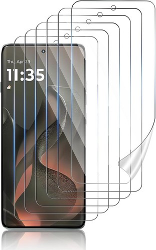 6 Pack TPU Screen Protector for Motorola Edge 2025, Full Coverage, HD Clear, Bub