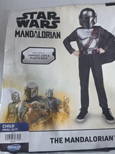 Star Wars The Mandalorian Costume Childs Size 6/7 Jumpsuit Mask