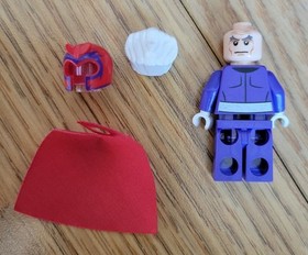 Lego Marvel MiniFigure Magneto Purple Suit  76022 Sh0119 With Helmet