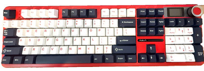 AULA F108Pro mechanische Tastatur US ANSI Display Knob RGB 3-Mode Rot