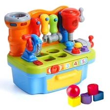 Woby Multifunctional Musical Learning Tool Workbench Toy Set for Kids with Sh...