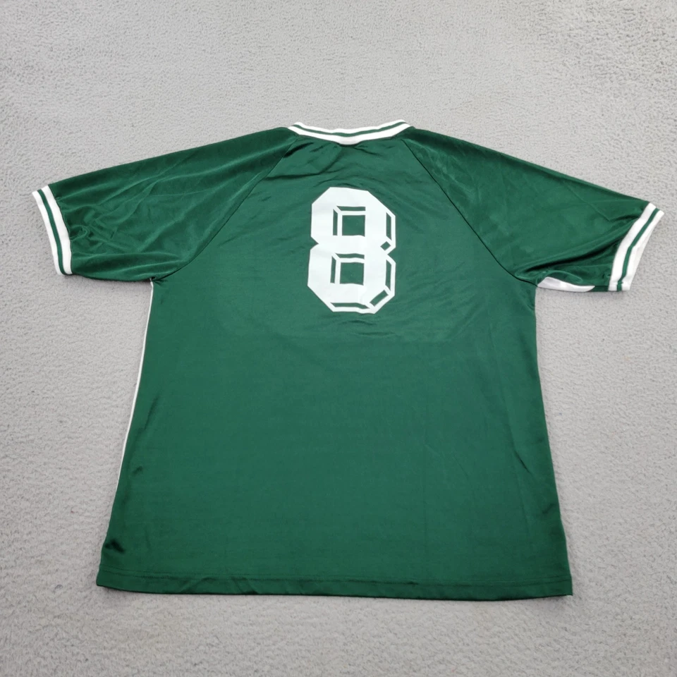 Mitre Soccer Jersey Mens Large Green V-Neck Performance 8 Graphic USA Shirt - Image 2 of 4