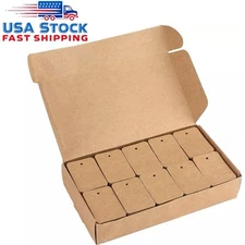 Jijacraft 1000Pcs Price Tags, Brown Clothing Tags for Retail, Small Kraft Paper