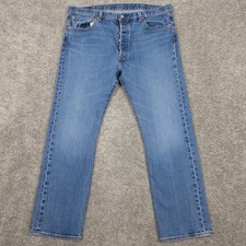 Levis Jeans Mens 36x30 Blue 501 Button Fly Regular Straight American Denim Pants