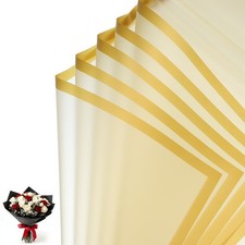 20 Sheets Flower Wrapping Paper Waterproof Bouquet Wrapping Paper Gold