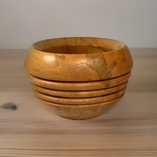 Hand Turned Wood Bowl Signed DHH 2010 5 in.
