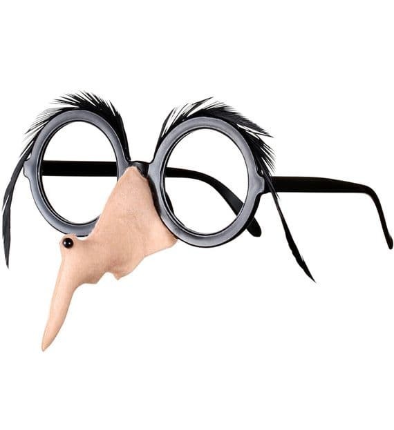 Halloween Glasses With Witch Nose And Eyebrows