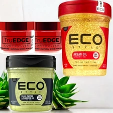 Eco Style Gel & TruEDGE Edge Control 4pc Bundle | Argan, Olive, Castor, Extreme