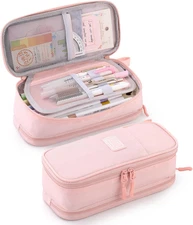 Large Pencil Case Big Storage Pen Pouch Bag with Compartment for School Supplies