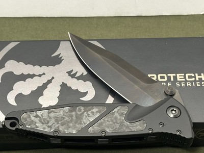MICROTECH SOCOM ELITE M/A DLC SPIKE GRIND W/ GLOW CARBON FIBER INLAYS *S/N# 002*