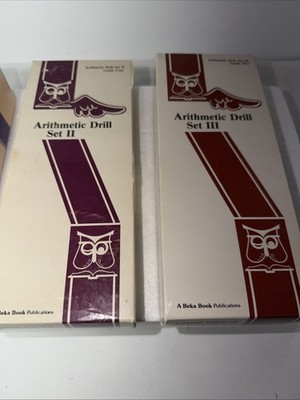 VTG 80s A Beka Book Flashcard A lot Of 3 Divisions & Arithmetic Drill Set