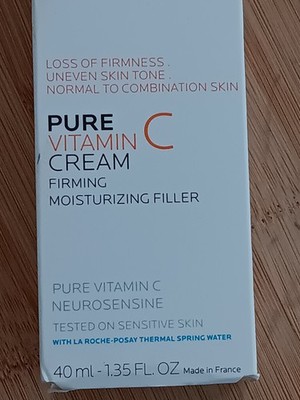 La Roach-Posay Pure Vitamin C Cream Firming Moisturizing Filler For Face 1.35 oz