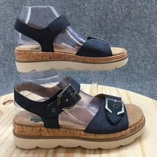 Spring Step Sandals Womens 40 Hanyo Slingback Strappy Blue Buckle Casual NEW