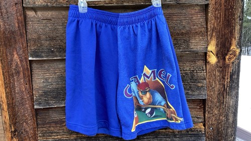 VTG Joe Camel R.J. Reynolds Men's Pull On Shorts One Size Blue Joe Playing Pool