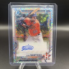 2021 Bowman Chrome Prospects Speckle Refractor /299 Luis Santana #CPA-LS Auto