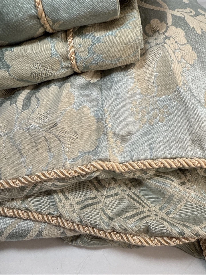 Funda nórdica tamaño queen con 2 fundas de almohada verde menta damasco Foto 4 de 4