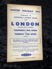 BR 1962 Railway Handbill Booklet Easter Express Trains London Midland Region