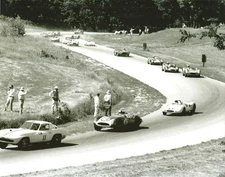 Vintage 8 X10 Auto Racing Photo 1963 Road America Sprints Early Race Lap