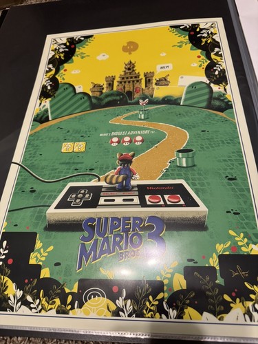 Super Mario Bros 3 Switch by Derek Payne Ltd Edition x/40 Poster Print MINT Art - Picture 2 of 3