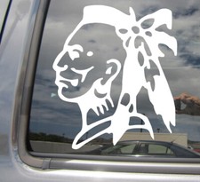 Native American Warrior - Car Auto Window High Quality Vinyl Decal Sticker 10076
