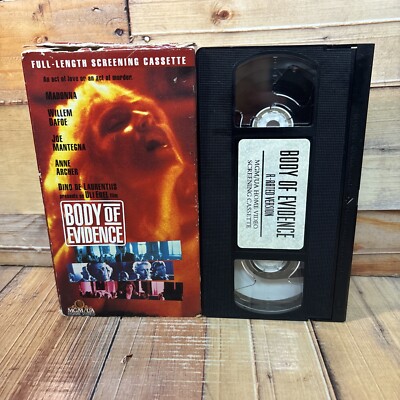 Body Of Evidence Full Length Screener Screening Cassette VHS Tape (Used) Madonna