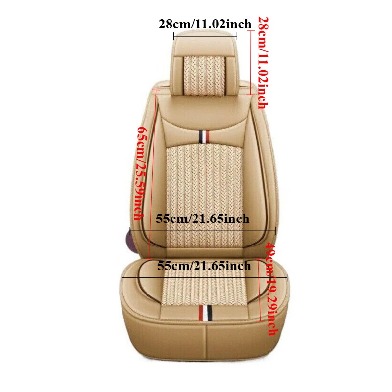 Fundas de asiento de auto delanteras y traseras completas de cuero PU de seda helada para Bentley Foto 3 de 4
