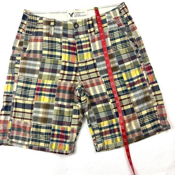 American Eagle Multicolor Patchwork Plaid 100% Co… - image 14